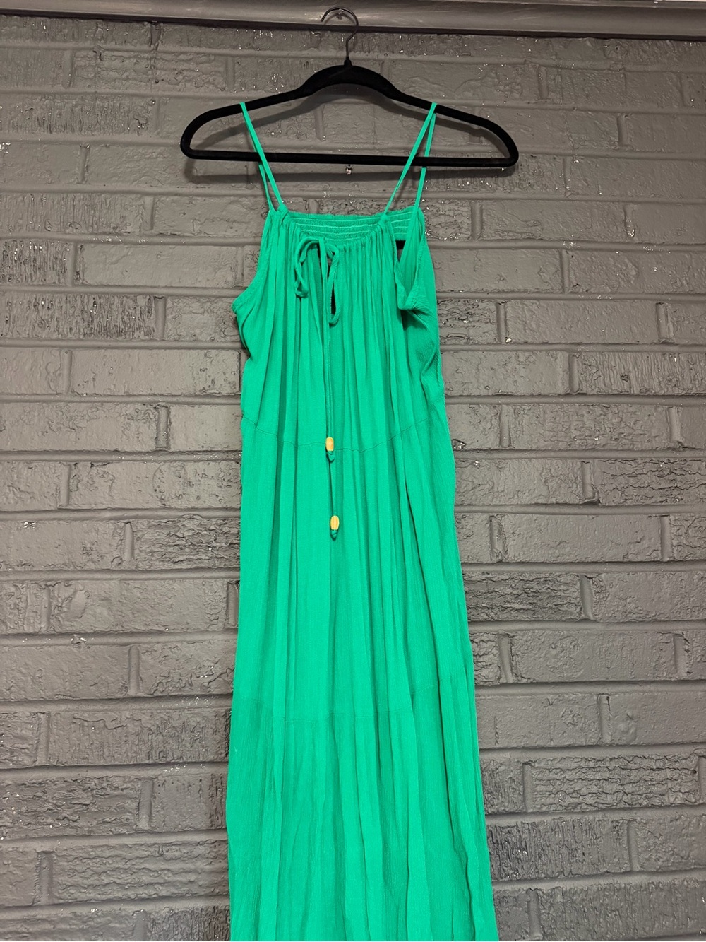 Green Spaghetti-Strap Maxi Dress - Brand